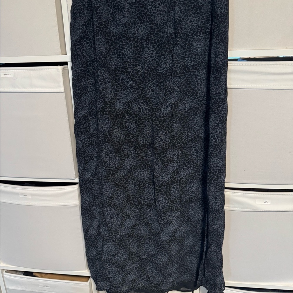 Vintage Merona Black Textured Maxi Skirt